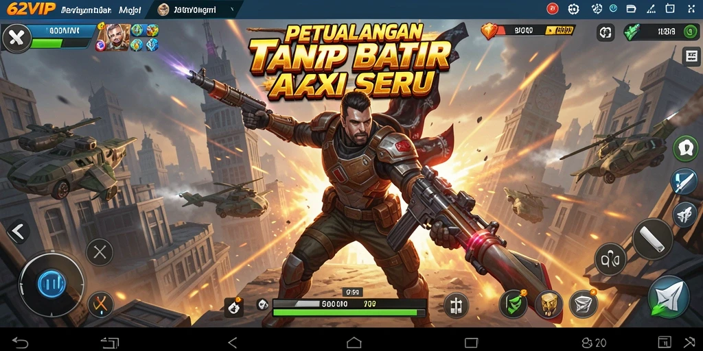 Tampilan seru gameplay 62VIP yang penuh aksi.
