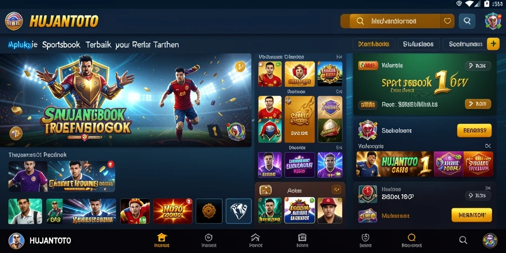 Screenshot HUJANTOTO menampilkan tampilan taruhan olahraga yang menarik.
