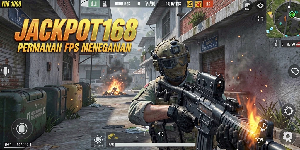 Tampilan seru dari gameplay JACKPOT168 dengan aksi menembak intens.
