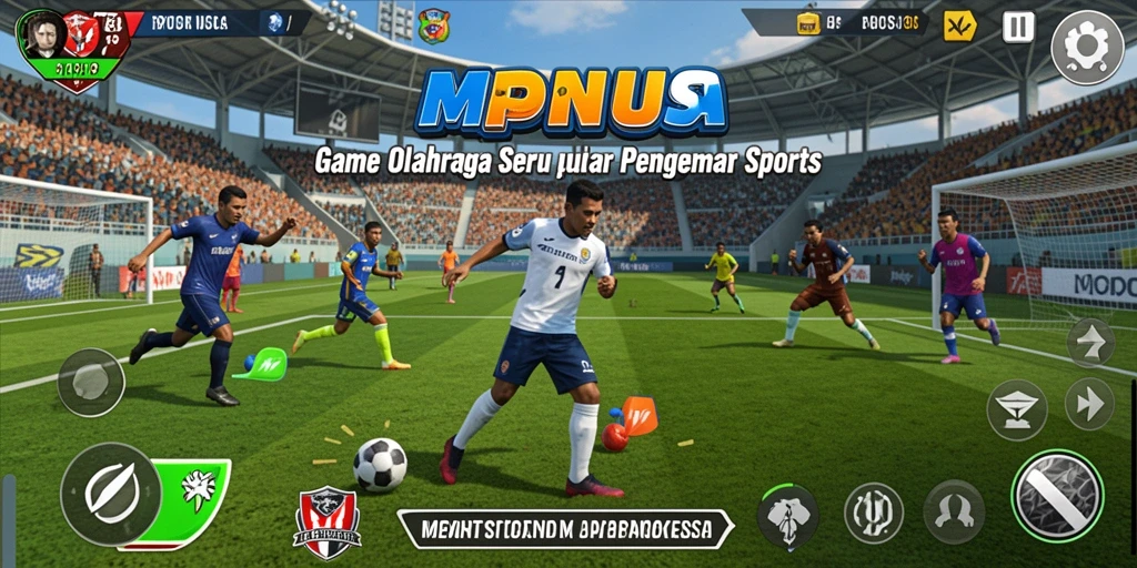 Tampilan gameplay seru dengan aksi olahraga yang mendebarkan.