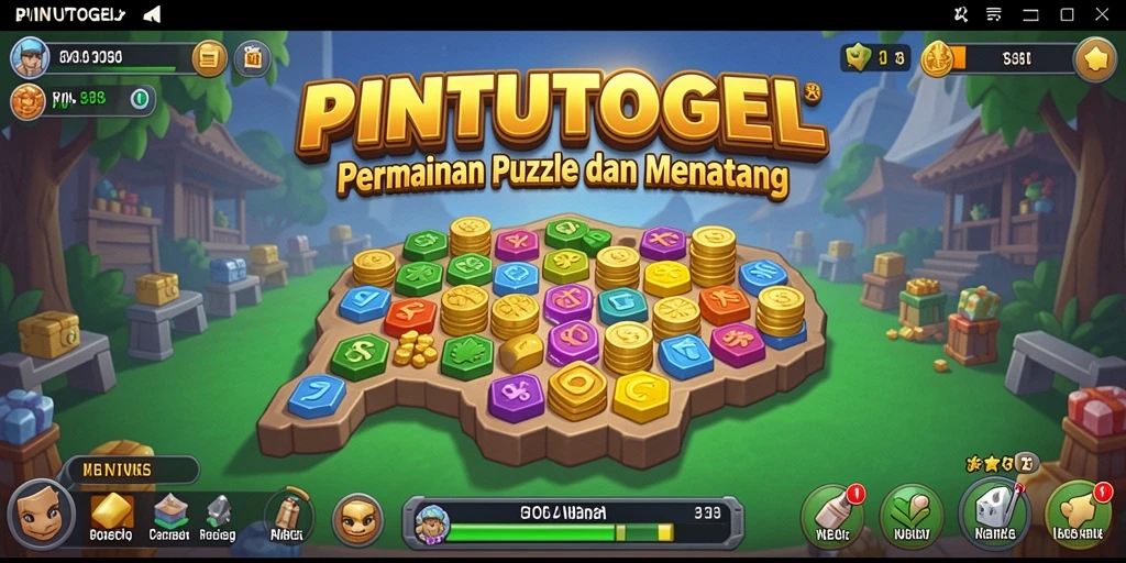 Tampilan gameplay PINTUTOGEL menampilkan tantangan puzzle yang seru.