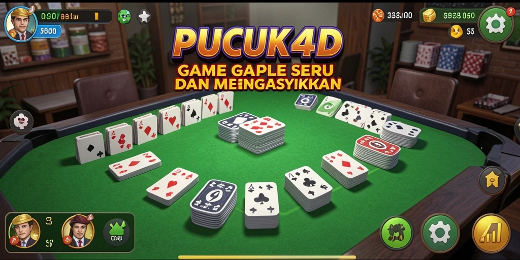 Screenshot utama PUCUK4D menampilkan gameplay Gaple yang menarik.
