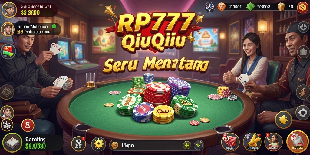 Screenshot utama RP777 menampilkan pemain yang asyik bermain QiuQiu.