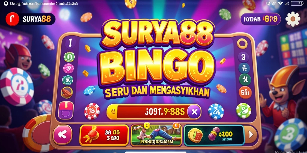 Tampilan gameplay menarik dalam SURYA88 saat bermain Bingo.
