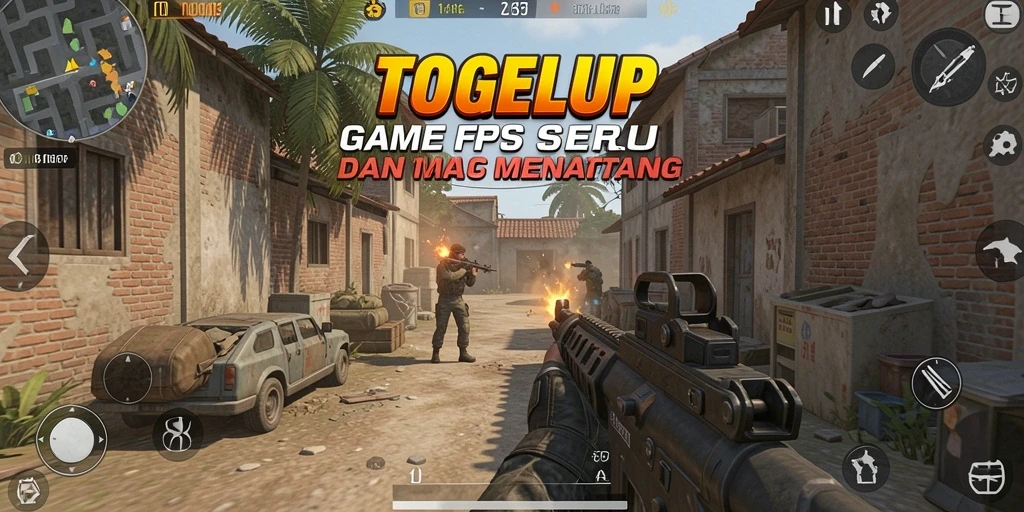 Gameplay TOGELUP menampilkan aksi menegangkan dari pertempuran FPS.