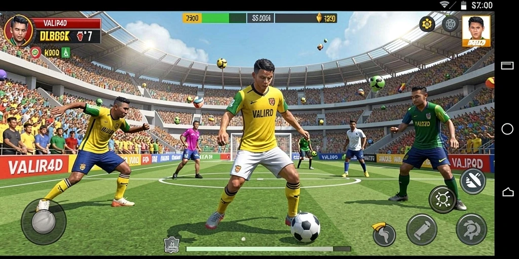 Tampilan gameplay menarik dari VALIR4D dengan grafis olahraga yang menakjubkan.